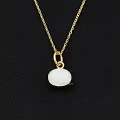 Adeline Serisi Aytaşı Doğaltaşlı Gümüş Kolye