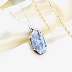 Ham Kyanit Doğaltaşlı Gümüş Kolye