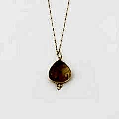 Della Serisi Sitrin Doğaltaşlı Gümüş Kolye