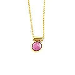 Turmalin Doğaltaşlı Minimal Kolye