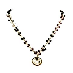 Turmalin Doğaltaşlı Tel Örme Gümüş Kolye