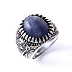 Tanzanit Doğaltaşlı Erkek Gümüş Yüzük