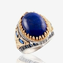 Lapis Lazuli Doğaltaşlı Erkek Gümüş Yüzük