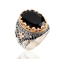 Spinel Doğaltaşlı Erkek Gümüş Yüzük