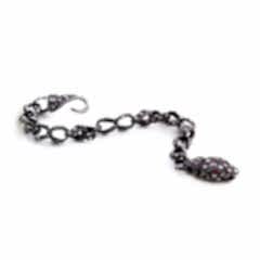 Yılan Model Elmas Gümüş Bileklik