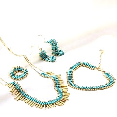 Hawaii Firuze Doğaltaşlı Set