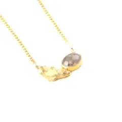 Dima Rutil Kuvars Doğaltaşlı Gümüş kolye