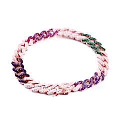 Karışık Zirkon Gurmet Gümüş Bileklik