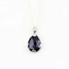 Safir Doğaltaşlı Gümüş Kolye