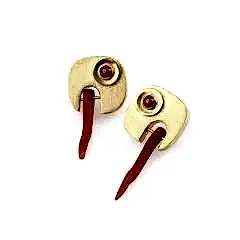 Efruz Serisi Dal Mercan ve Turmalin Doğaltaşlı Küpe