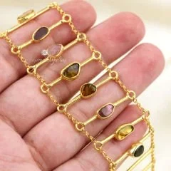 Ala Serisi Turmalin Doğaltaşlı Gümüş Bileklik