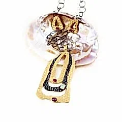 Dora Serisi Özel Tasarım Doğaltaşlı Gümüş Kolye