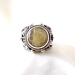 Kehribar ve Yakut Doğaltaşlı Hanedan Yüzük