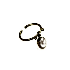 Sallantılı Aytaşı Doğaltaşlı Gümüş Yüzük