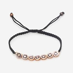 Elmas Taşlı Özel Tasarım Gümüş Bileklik