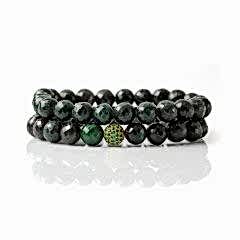 Zümrüt Doğal Taşlı Ruh Eşi Bileklikler