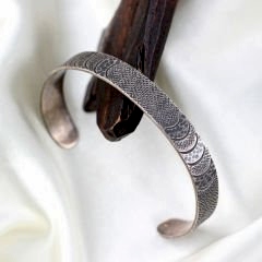 Vintage Model Gümüş Erkek Bileklik