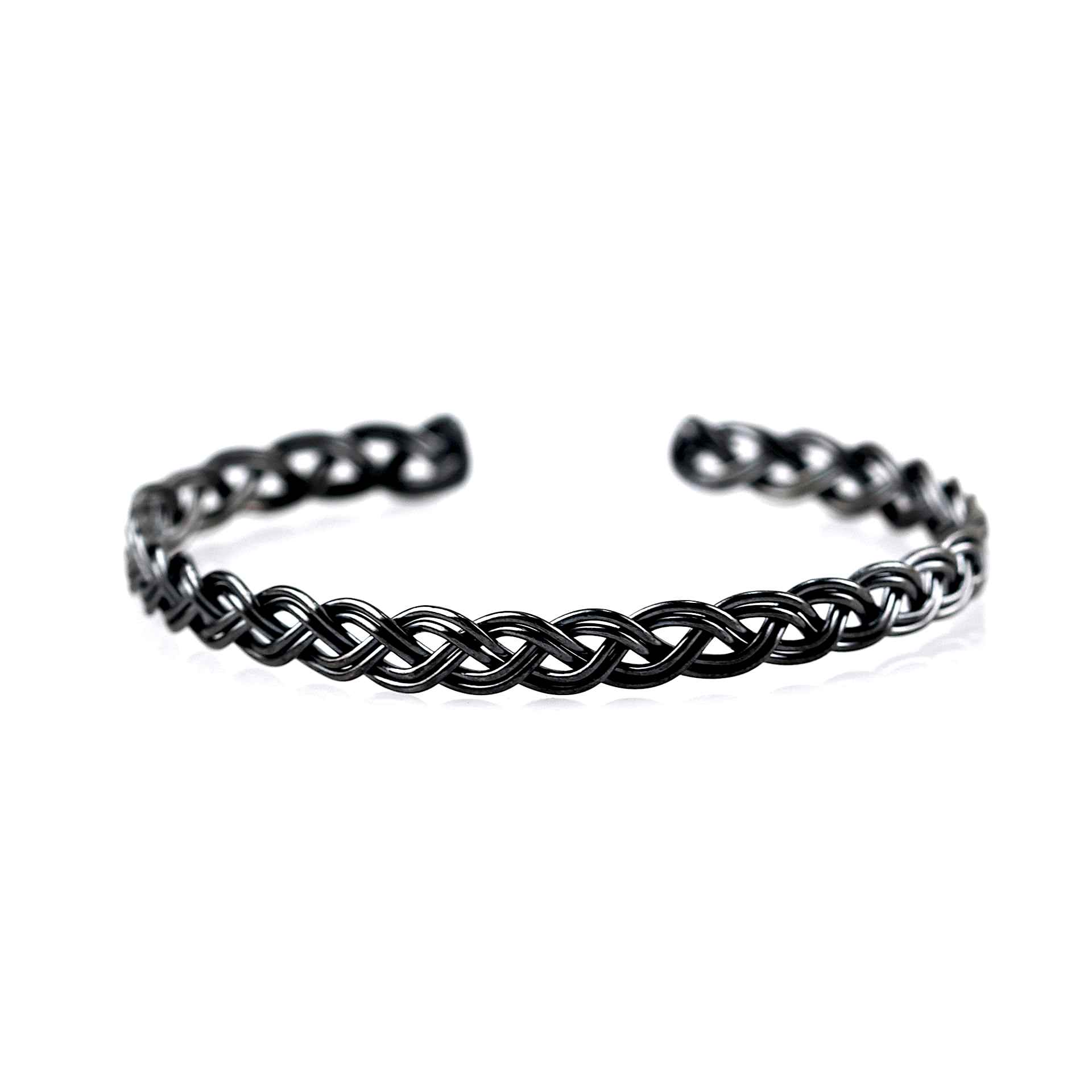 Örgü Model Erkek Gümüş Bileklik