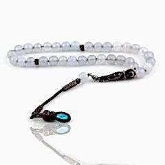 Aytaşı Doğaltaşlı Gümüş Püsküllü Tesbih