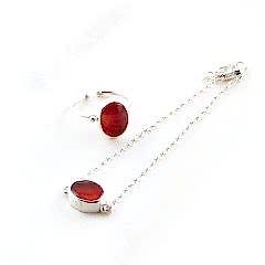 Akik Doğal Taşlı Bileklik ve Yüzük Set